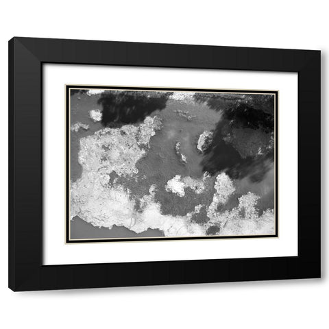 Tennessee River 2 BW Black Modern Wood Framed Art Print with Double Matting by Malone, Will