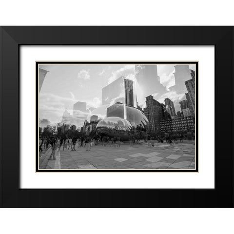The Bean BW Black Modern Wood Framed Art Print with Double Matting by Malone, Will
