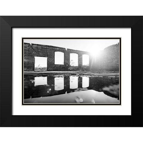 The Mill Reflection Black Modern Wood Framed Art Print with Double Matting by Malone, Will