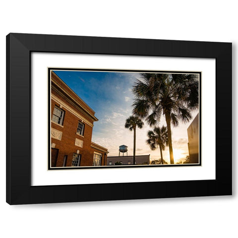 Thomasville Sunset Black Modern Wood Framed Art Print with Double Matting by Malone, Will