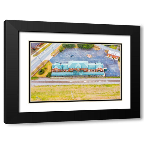 Train Station Black Modern Wood Framed Art Print with Double Matting by Malone, Will