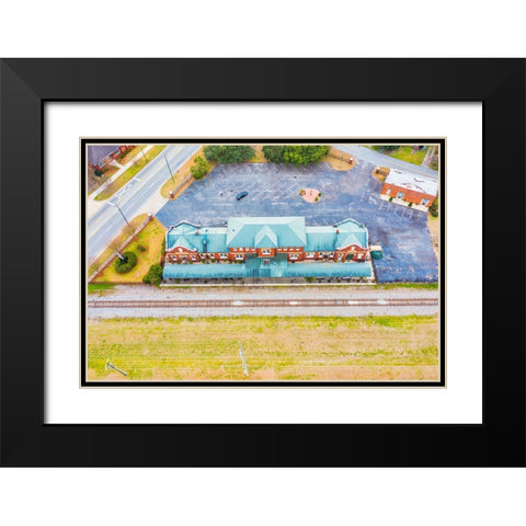 Train Station Black Modern Wood Framed Art Print with Double Matting by Malone, Will