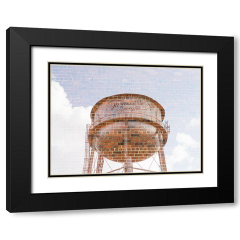 Watertower Black Modern Wood Framed Art Print with Double Matting by Malone, Will