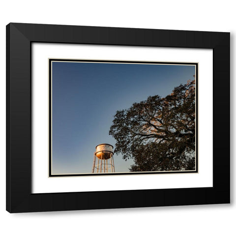 Watertower 6 Black Modern Wood Framed Art Print with Double Matting by Malone, Will
