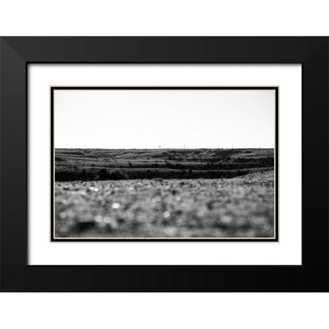 Amarillo Hills Black Modern Wood Framed Art Print with Double Matting by Malone, Will