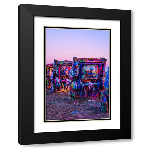 Cadillac Ranch 11 Black Modern Wood Framed Art Print with Double Matting by Malone, Will