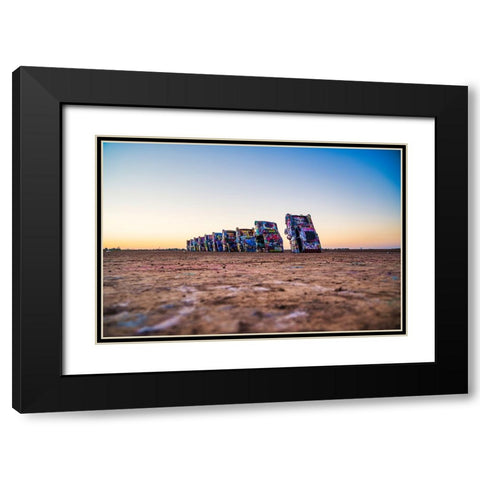 Cadillac Ranch 2 Black Modern Wood Framed Art Print with Double Matting by Malone, Will