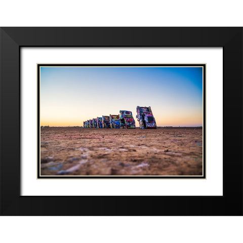 Cadillac Ranch 2 Black Modern Wood Framed Art Print with Double Matting by Malone, Will