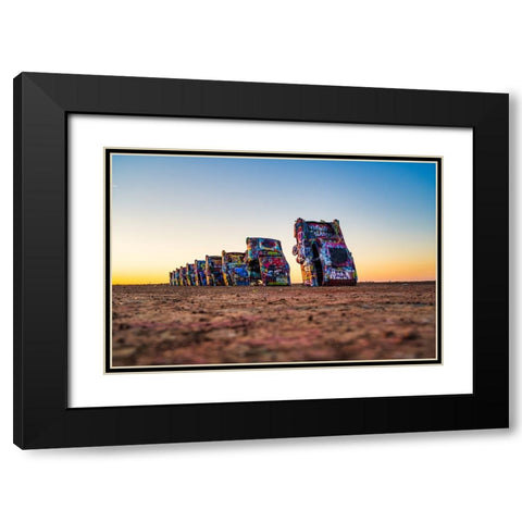 Cadillac Ranch 4 Black Modern Wood Framed Art Print with Double Matting by Malone, Will