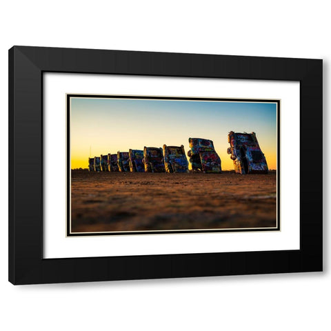 Cadillac Ranch 6 Black Modern Wood Framed Art Print with Double Matting by Malone, Will