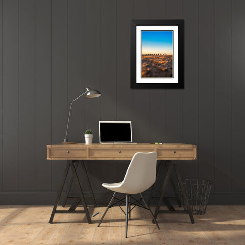 Cadillac Ranch 8 Vertical Black Modern Wood Framed Art Print with Double Matting by Malone, Will