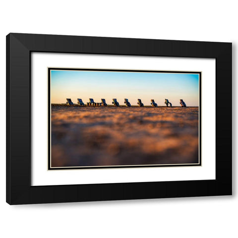 Cadillac Ranch 8 Black Modern Wood Framed Art Print with Double Matting by Malone, Will