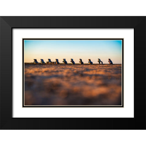 Cadillac Ranch 8 Black Modern Wood Framed Art Print with Double Matting by Malone, Will