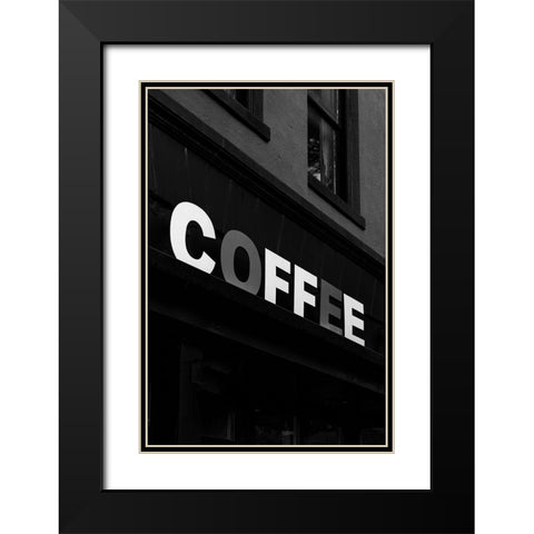 Coffee 2 Black Modern Wood Framed Art Print with Double Matting by Malone, Will