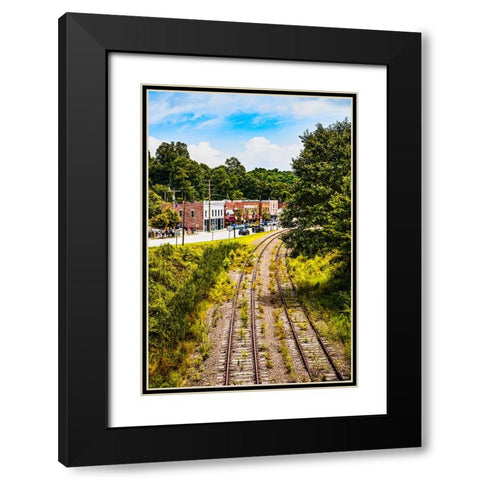 Downtown Saluda Vertical Black Modern Wood Framed Art Print with Double Matting by Malone, Will