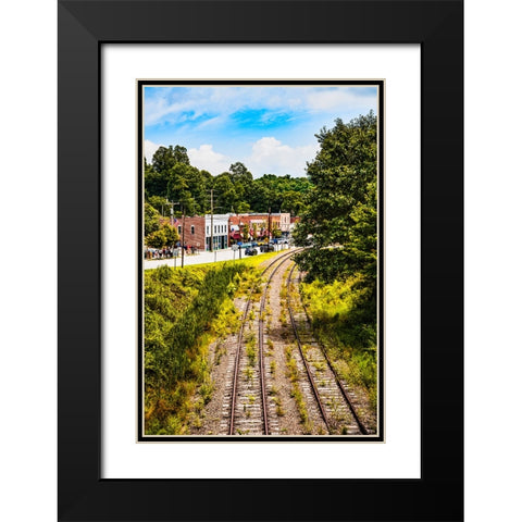 Downtown Saluda Vertical Black Modern Wood Framed Art Print with Double Matting by Malone, Will