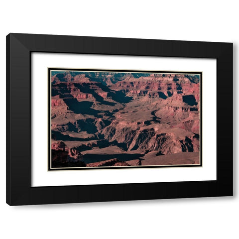 Grand Canyon Black Modern Wood Framed Art Print with Double Matting by Malone, Will