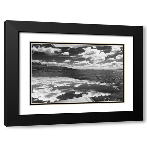 Lake Hartwell II Black Modern Wood Framed Art Print with Double Matting by Malone, Will
