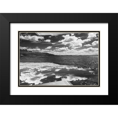 Lake Hartwell II Black Modern Wood Framed Art Print with Double Matting by Malone, Will