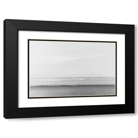 Morning Layers Black Modern Wood Framed Art Print with Double Matting by Malone, Will