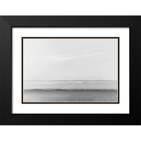 Morning Layers Black Modern Wood Framed Art Print with Double Matting by Malone, Will