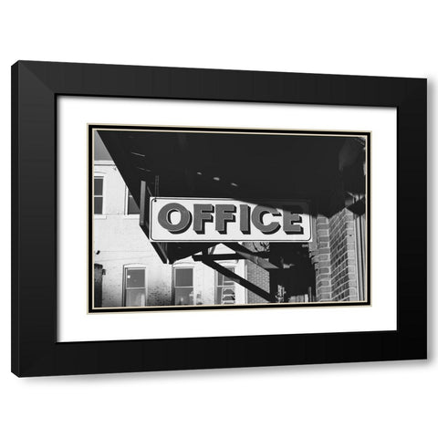 Office Black Modern Wood Framed Art Print with Double Matting by Malone, Will