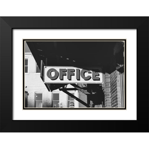 Office Black Modern Wood Framed Art Print with Double Matting by Malone, Will