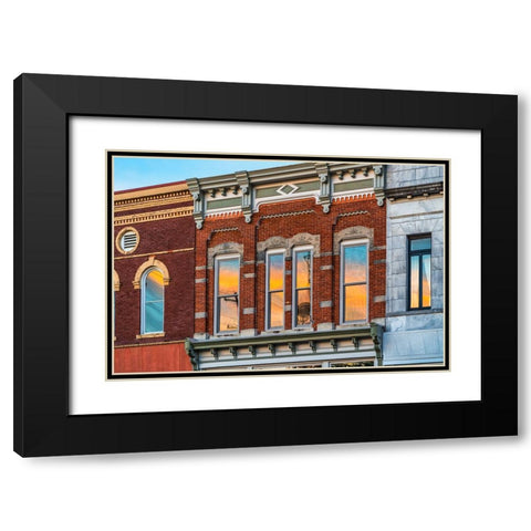 Sunrise on Broad Street 2 Black Modern Wood Framed Art Print with Double Matting by Malone, Will