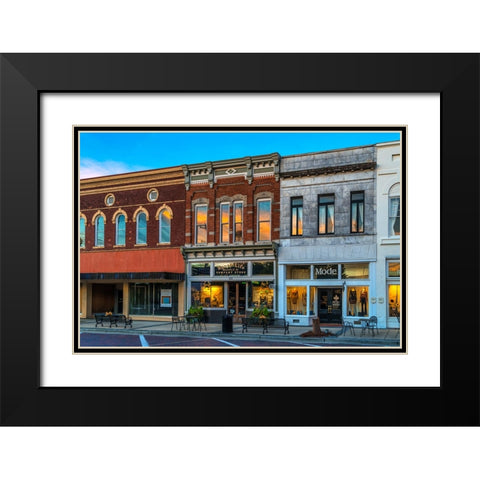 Sunrise on Broad Street 3 Black Modern Wood Framed Art Print with Double Matting by Malone, Will