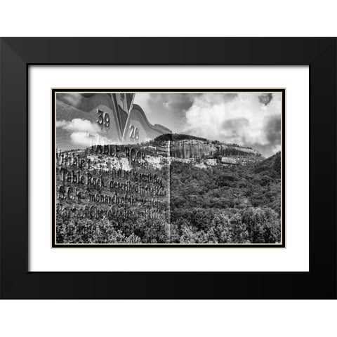 Table Rock II Black Modern Wood Framed Art Print with Double Matting by Malone, Will