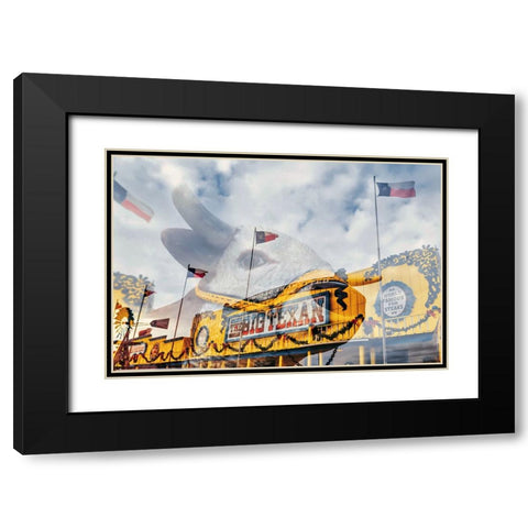 The Big Texan Black Modern Wood Framed Art Print with Double Matting by Malone, Will