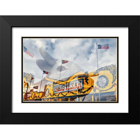 The Big Texan Black Modern Wood Framed Art Print with Double Matting by Malone, Will