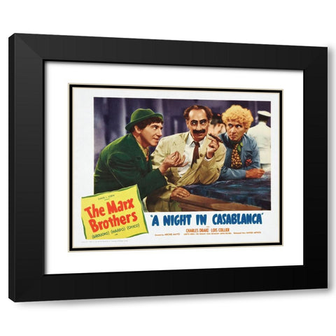 A Night in Casablanca Black Modern Wood Framed Art Print with Double Matting by Screendoor