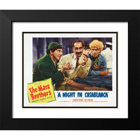 A Night in Casablanca Black Modern Wood Framed Art Print with Double Matting by Screendoor
