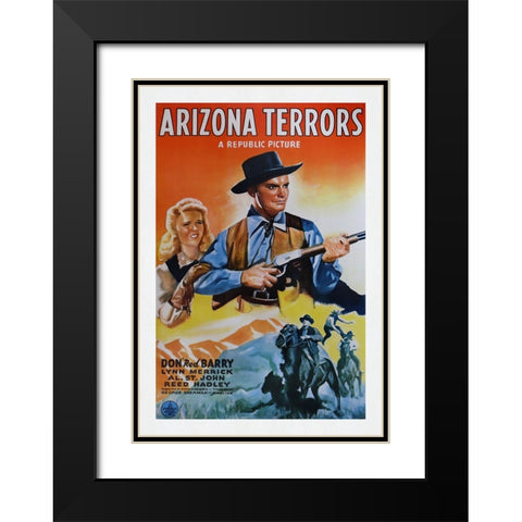 Arizona Terrors Black Modern Wood Framed Art Print with Double Matting by Screendoor