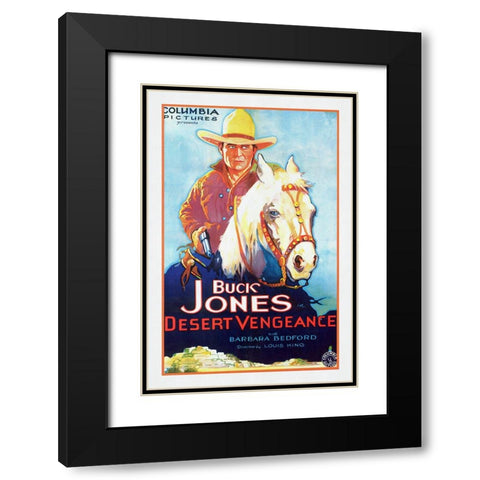 Buck Jones Desert Vengeance Black Modern Wood Framed Art Print with Double Matting by Screendoor
