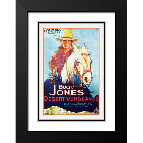 Buck Jones Desert Vengeance Black Modern Wood Framed Art Print with Double Matting by Screendoor