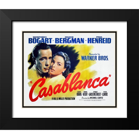 Casablanca 2 Black Modern Wood Framed Art Print with Double Matting by Screendoor