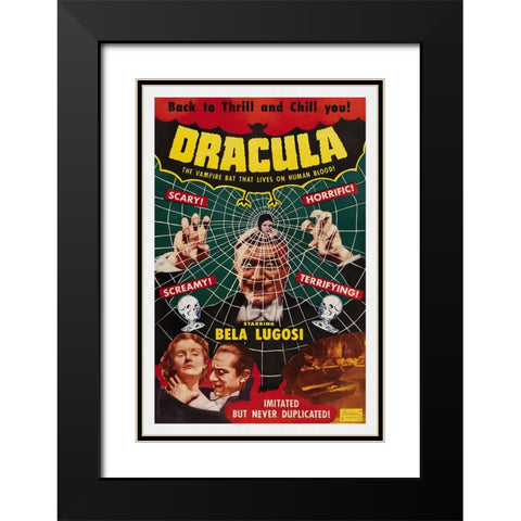 Dracula 2 Black Modern Wood Framed Art Print with Double Matting by Screendoor