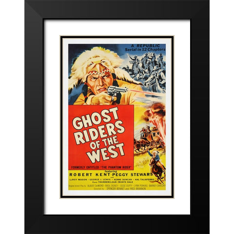 Ghost Riders of the West Black Modern Wood Framed Art Print with Double Matting by Screendoor