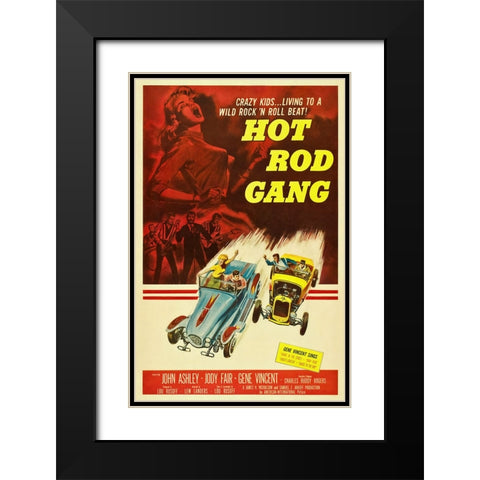 Hot Rod Gang Black Modern Wood Framed Art Print with Double Matting by Screendoor
