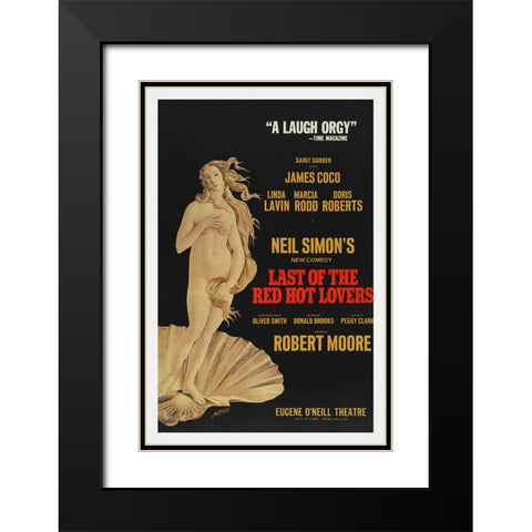 Last Of The Red Hot Lovers Black Modern Wood Framed Art Print with Double Matting by Screendoor