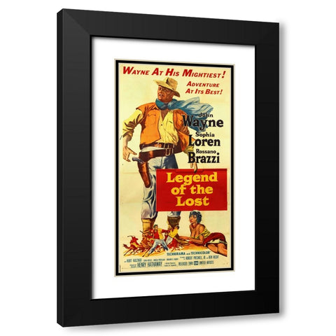 Legend of The Lost Black Modern Wood Framed Art Print with Double Matting by Screendoor