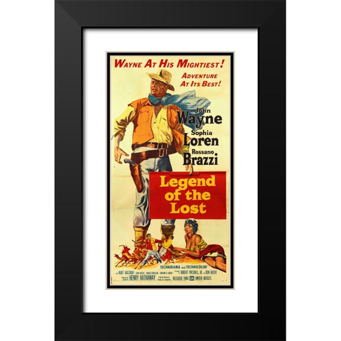 Legend of The Lost Black Modern Wood Framed Art Print with Double Matting by Screendoor