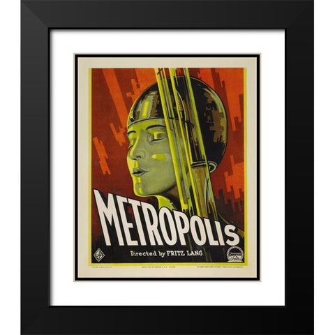 Metropolis US Black Modern Wood Framed Art Print with Double Matting by Screendoor