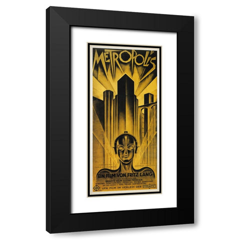 Metropolis Black Modern Wood Framed Art Print with Double Matting by Screendoor