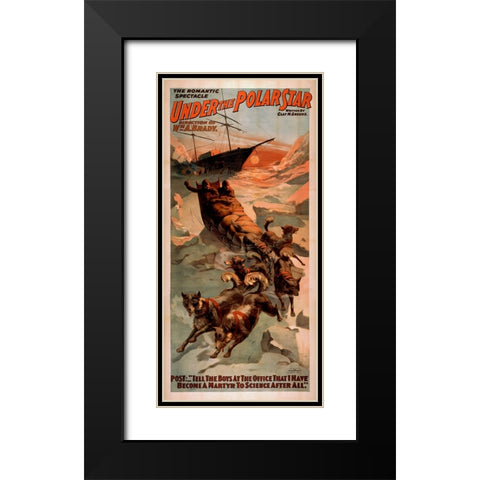 Under The Polar Star Black Modern Wood Framed Art Print with Double Matting by Screendoor
