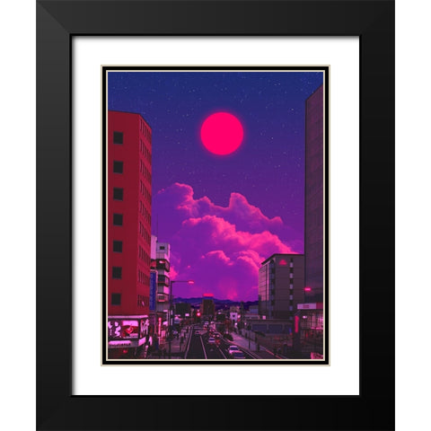 Magical Nights 2 Black Modern Wood Framed Art Print with Double Matting by Orozco, Danner