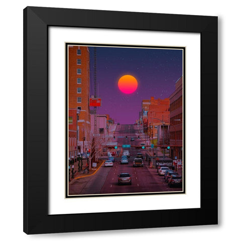 Sundown 1 Black Modern Wood Framed Art Print with Double Matting by Orozco, Danner