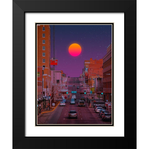 Sundown 1 Black Modern Wood Framed Art Print with Double Matting by Orozco, Danner